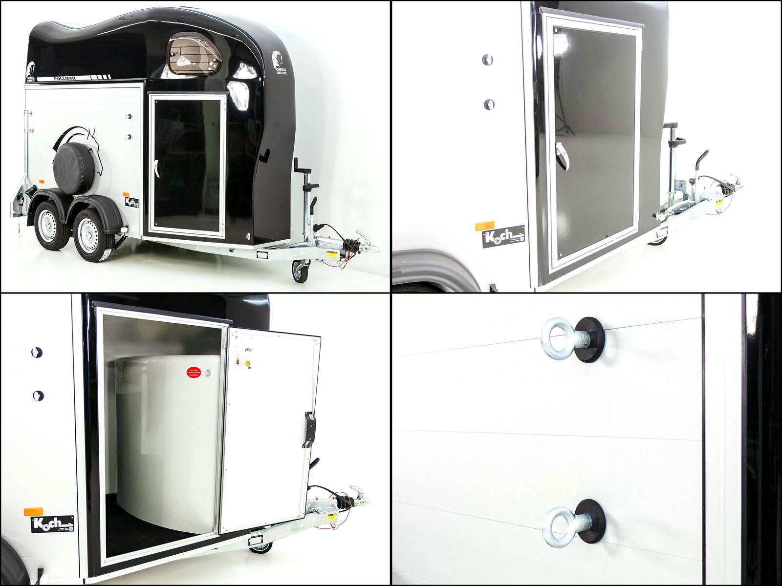 Cheval Liberte Pferdeanhänger GOLD One 1,5er | Pullmann-Fahrwerk | Sattelkammer | schwarz-Neu – Bild 4