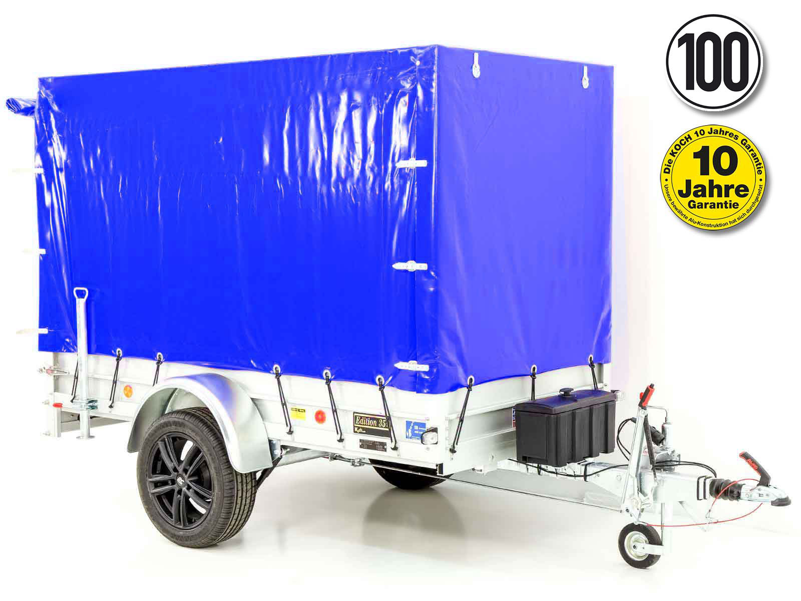 '-Anhänger „Edition 35“ 125x250cm 1300kg | Typ 4.13 | Hochplane 160cm – Blau-Neu