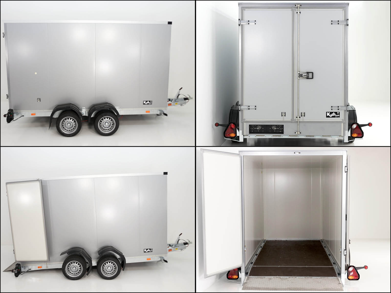 Vezeko Koffer-Absenkanhänger 157x344cm Höhe: 190cm 2,7t | Silber-Neu – Bild 2