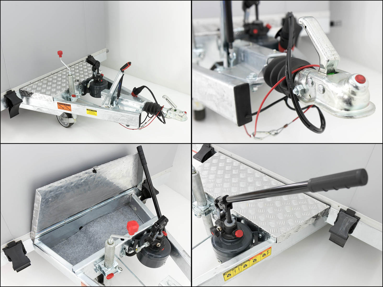 Vezeko Koffer-Absenkanhänger 157x344cm Höhe: 190cm 2,7t | Silber-Neu – Bild 3