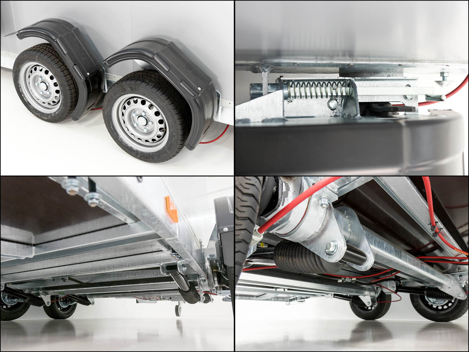 Vezeko Koffer-Absenkanhänger 157x344cm Höhe: 190cm 2,7t | Silber-Neu – Bild 4