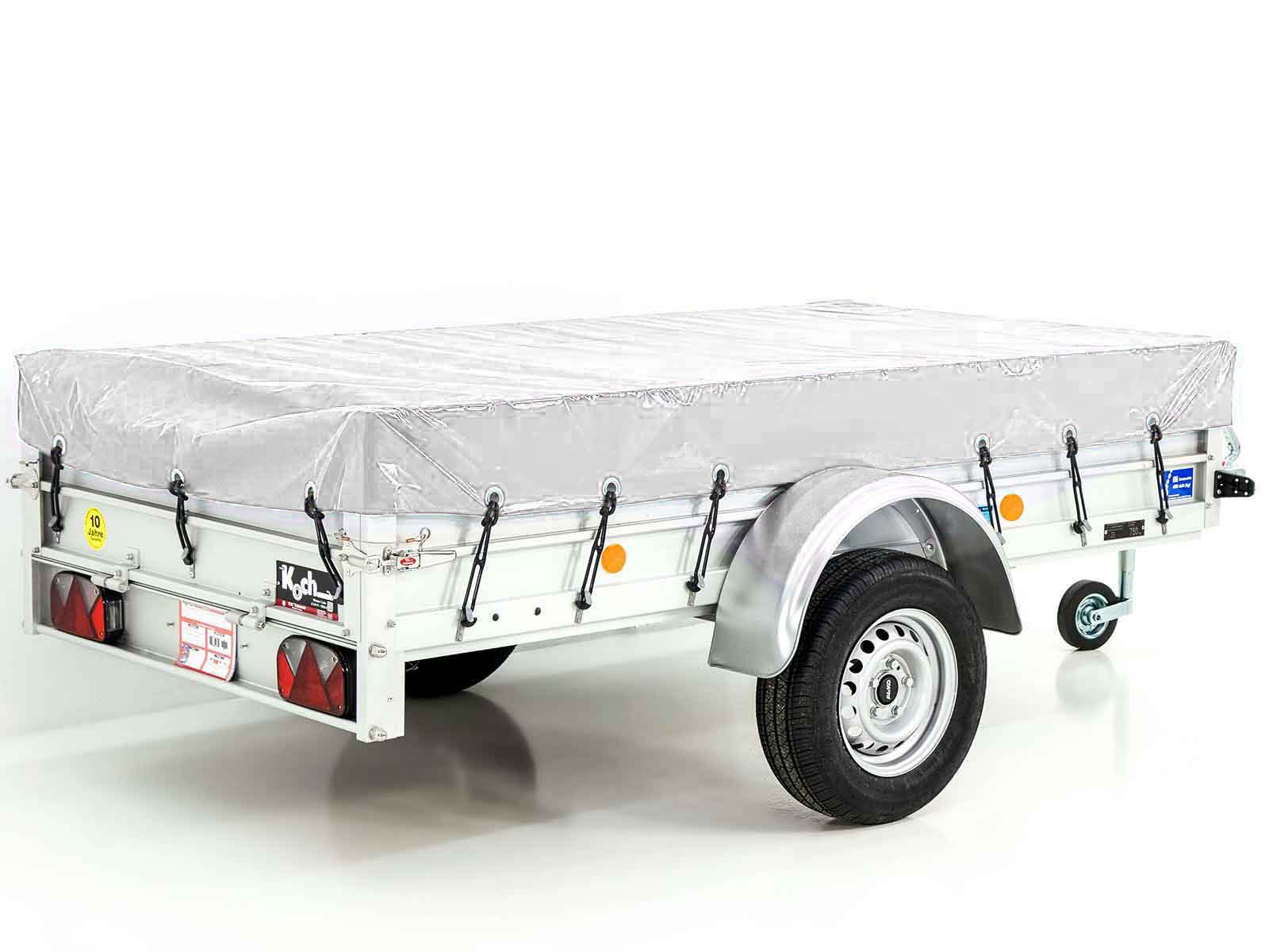 Anhänger mit Plane 125x250cm 750kg | Typ U4 | Flachplane Profi weiß-Neu