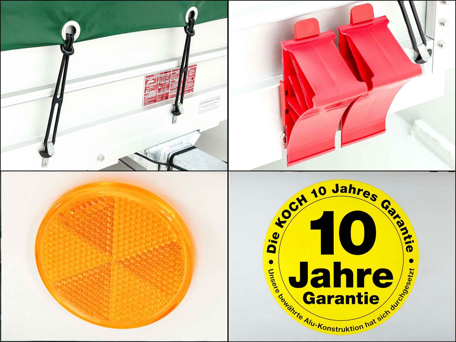 Anhänger mit Plane 150x300cm 2600kg | Typ 7.26 | Hochplane 180cm – Grün-Neu – Bild 2