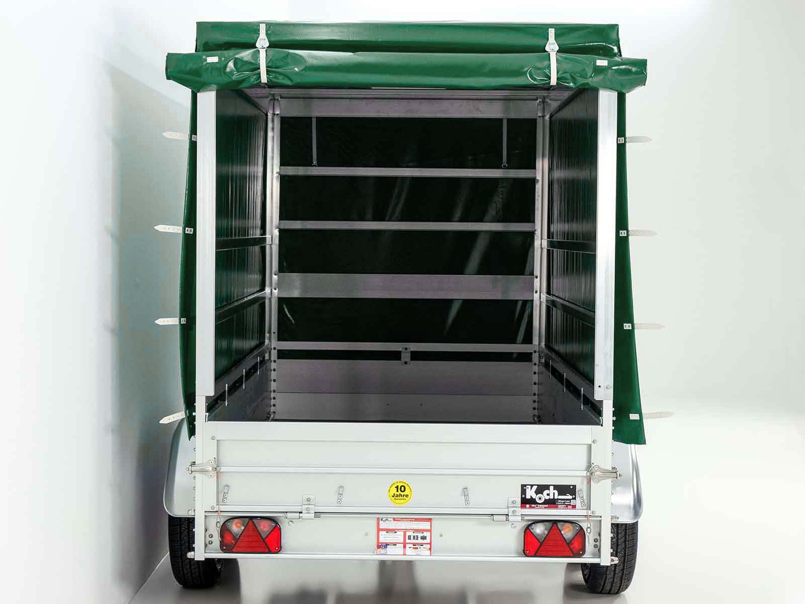 Anhänger mit Plane 150x300cm 2600kg | Typ 7.26 | Hochplane 180cm – Grün-Neu – Bild 6