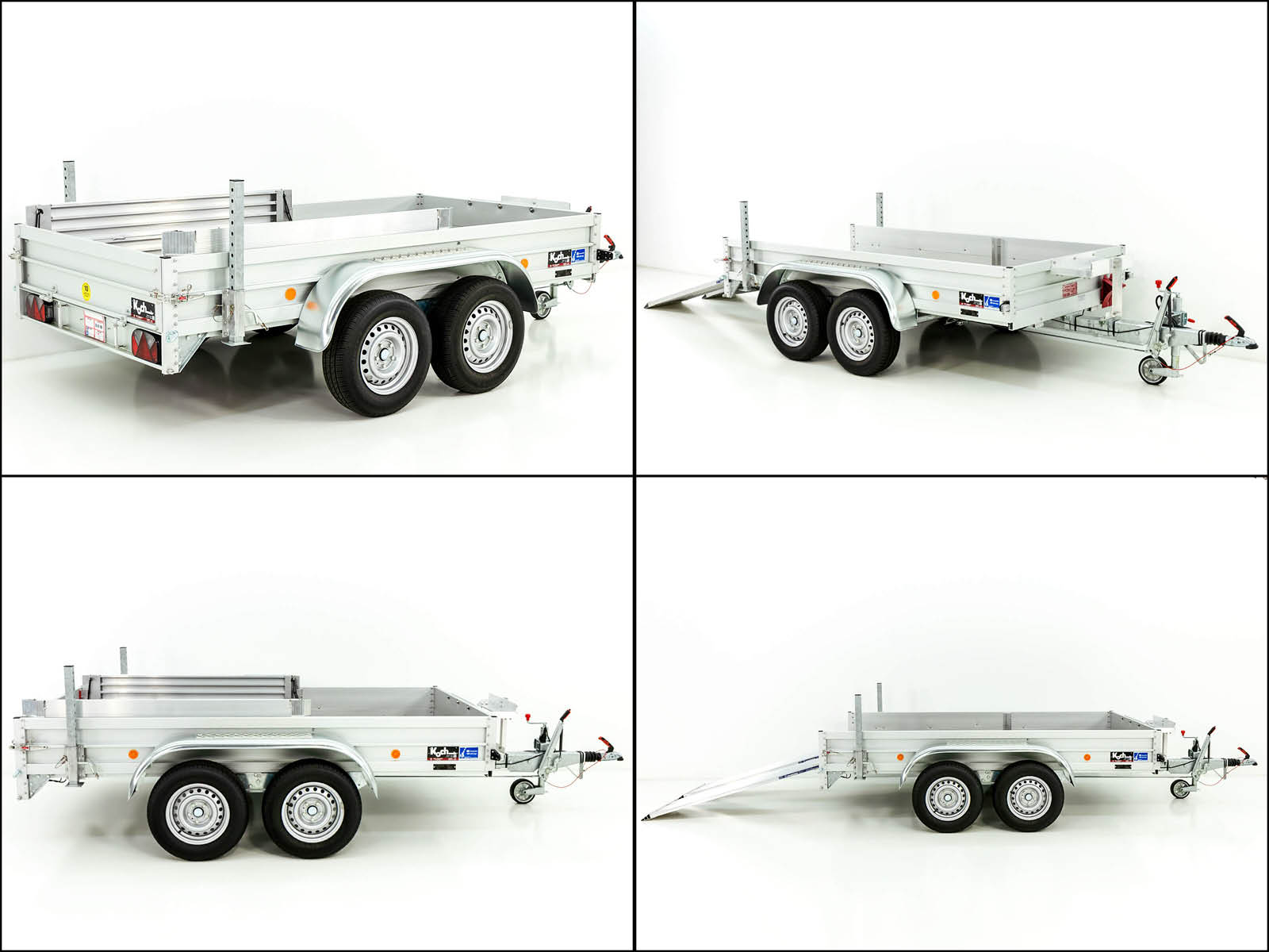 Tandemanhänger Bagger 150x300cm 2600kg | Typ 7.26 | Aluboden-Neu – Bild 6