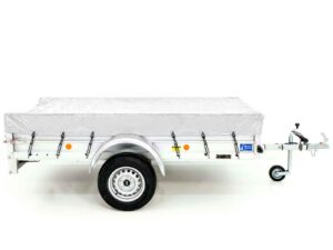 Anhänger mit Plane 125x250cm 750kg | Typ U4 | Flachplane Profi weiß-Neu