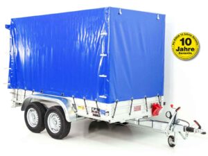 Anhänger mit Plane 150x300cm 2600kg | Typ 7.26 | Hochplane 180cm – Blau-Neu
