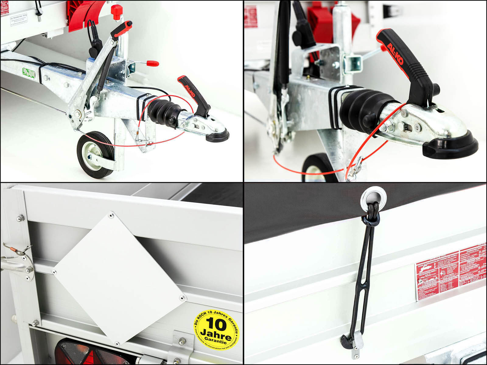 Anhänger mit Plane 150x300cm 1300kg | Typ 7.13 | Hochplane 160cm – Anthrazit-Neu – Bild 5