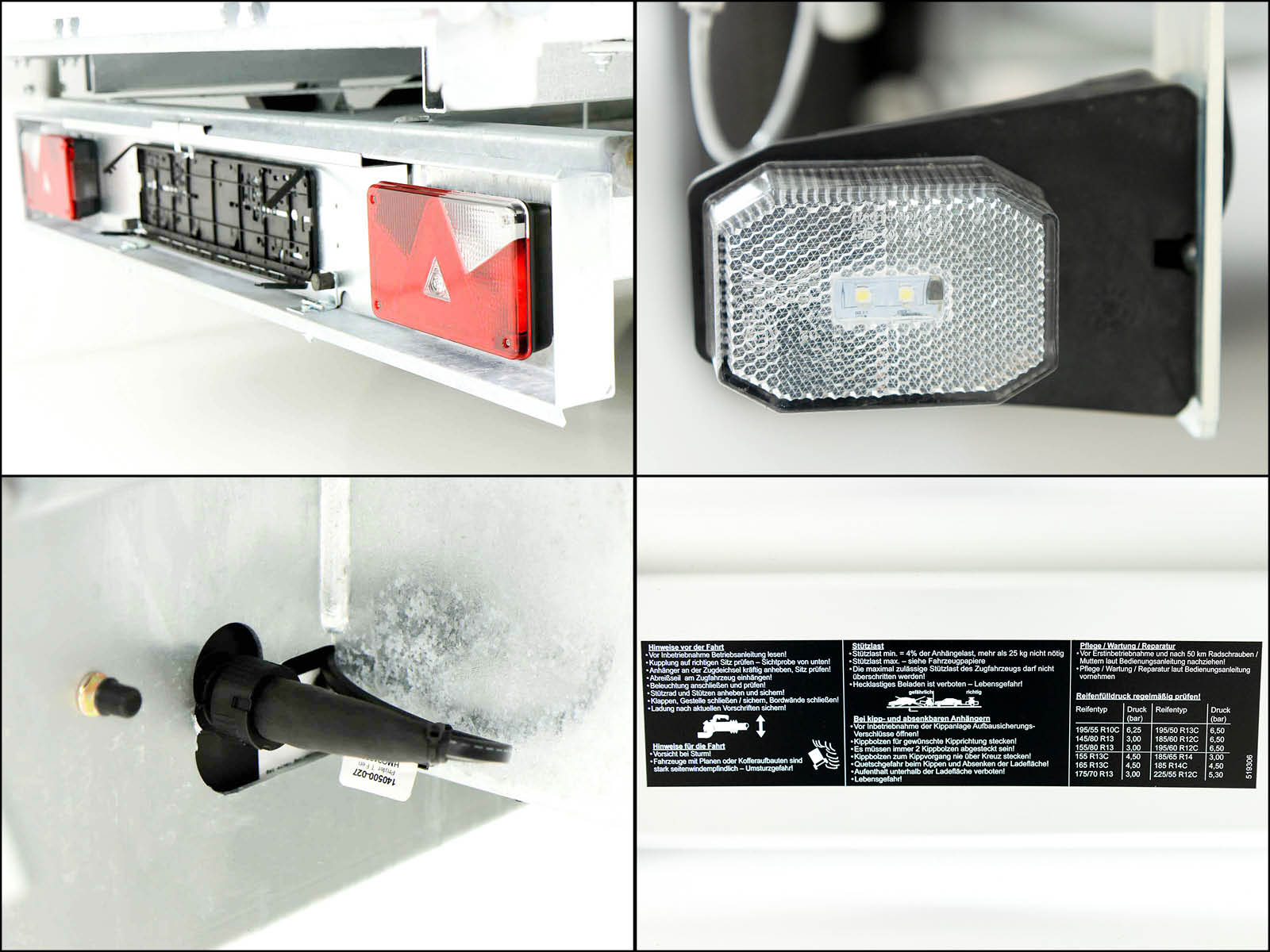 Unsinn Dreiseitenkipper UDK 175×306 3,0t | E-Pumpe | Gitter-Neu – Bild 6