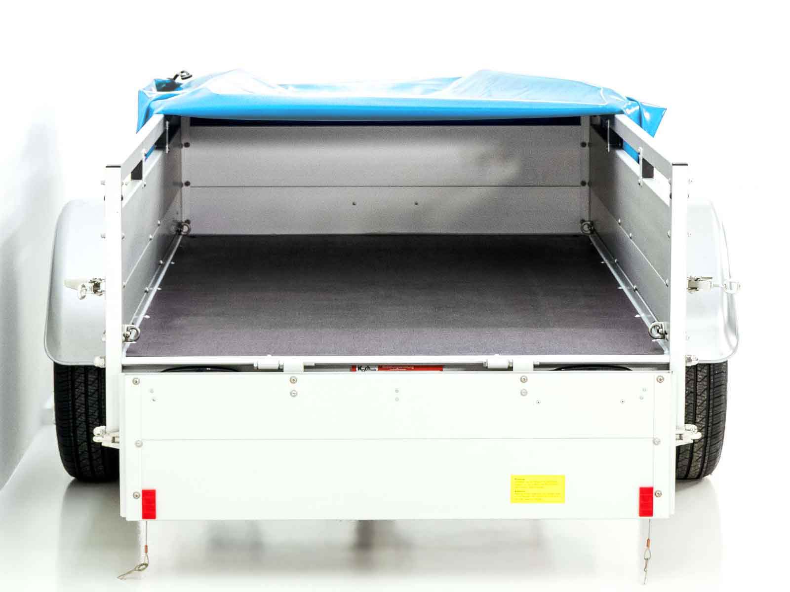 Anhänger mit Plane 125x250cm 750kg | Typ U4 | Flachplane Profi hellblau-Neu – Bild 3