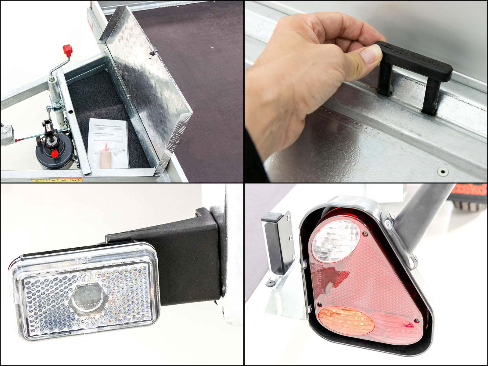 Vezeko Smartanhänger 180×347 cm 1,8 t | Lochblech Seitenwände-Neu – Bild 3