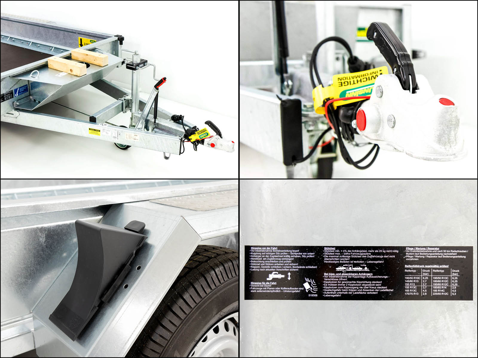 Unsinn Baumaschinenanhänger UBA 160x306cm 3,5t | Schwenk-Rampen-Neu – Bild 6