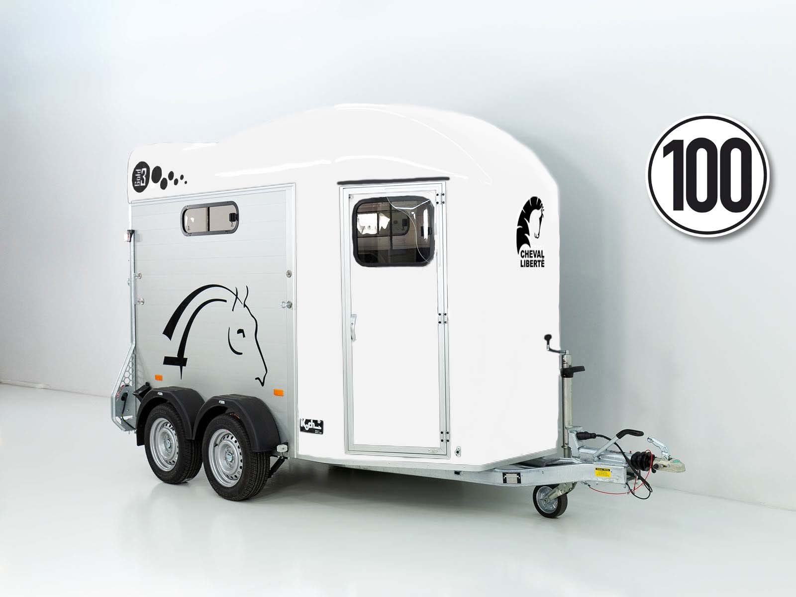 Cheval Liberte Pferdeanhänger GOLD 3 | Premium | Pullman 2 | Sattelkammer | weiß-Neu