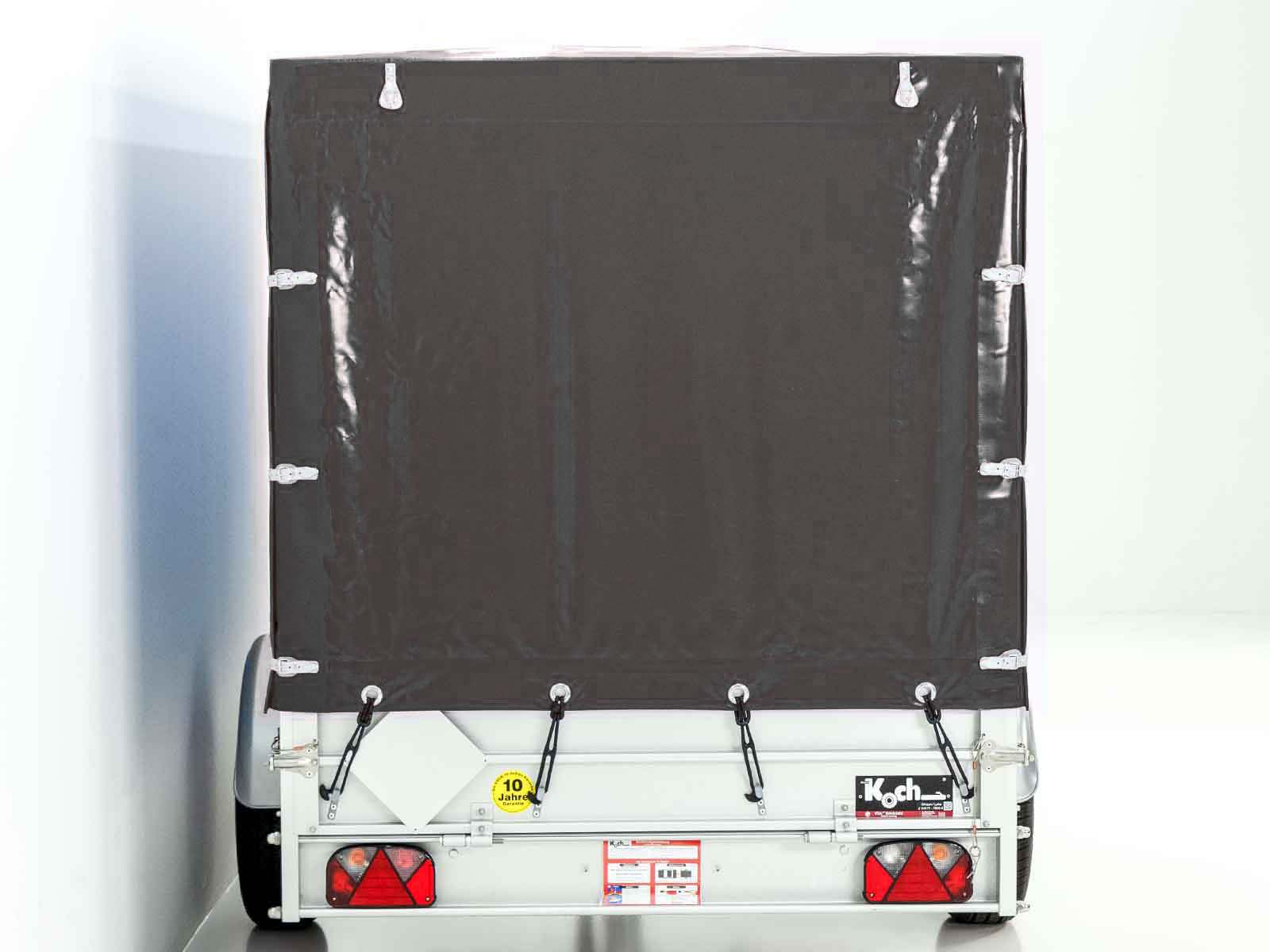 Anhänger mit Plane 150x300cm 1300kg | Typ 7.13 | Hochplane 160cm – Anthrazit-Neu – Bild 6