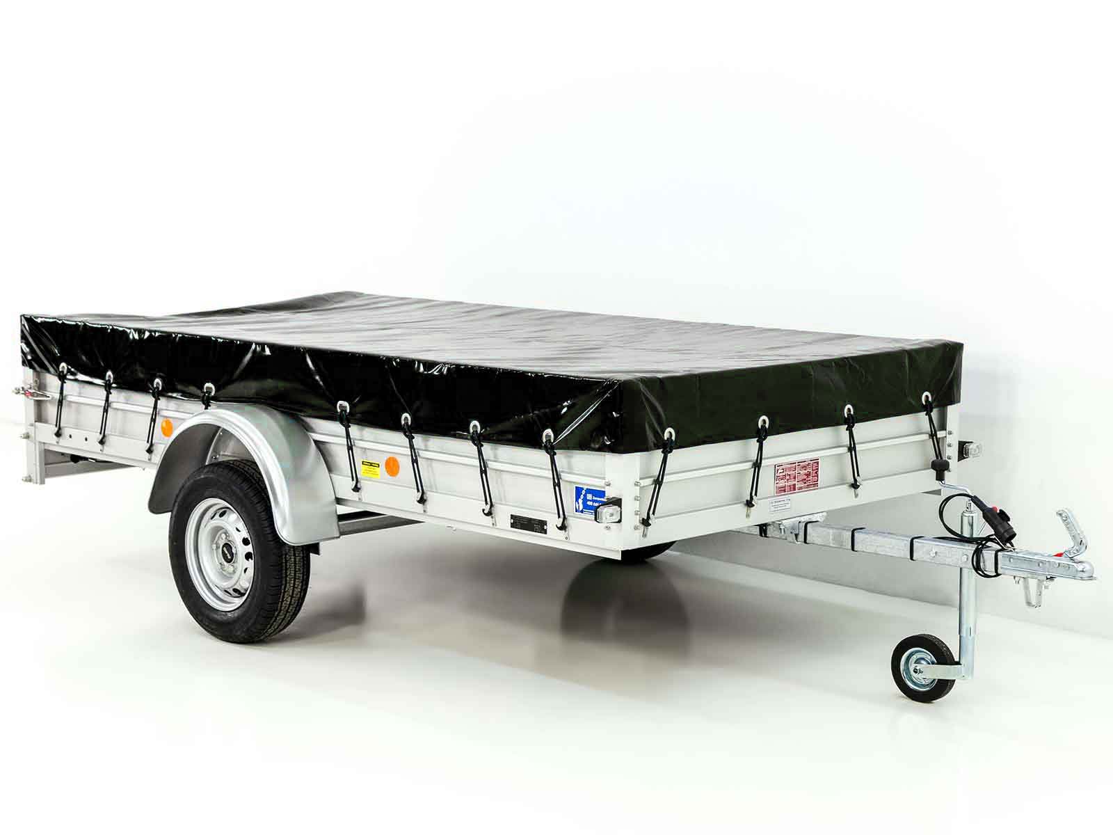 Anhänger 150x300cm 750kg | Typ U7 | Flachplane Profi schwarz-Neu