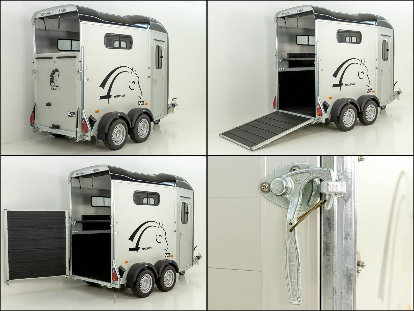 Cheval Liberte Pferdeanhänger Touring One 1,5er | Pullman-Fahrwerk | Frontausstieg | schwarz-Neu – Bild 3