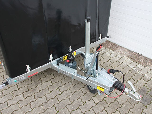 Vezeko Absenkanhänger 162x272x155 1,3t Hochplane schwarz-Neu – Bild 2