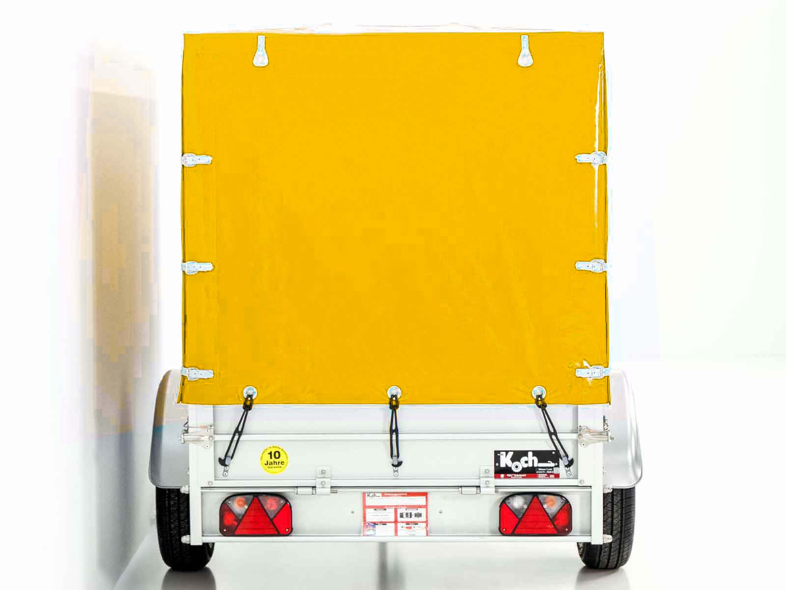 Anhänger mit Plane 125x250cm 750kg | Typ U4 | Hochplane 140 cm Profi | Gelb-Neu – Bild 4