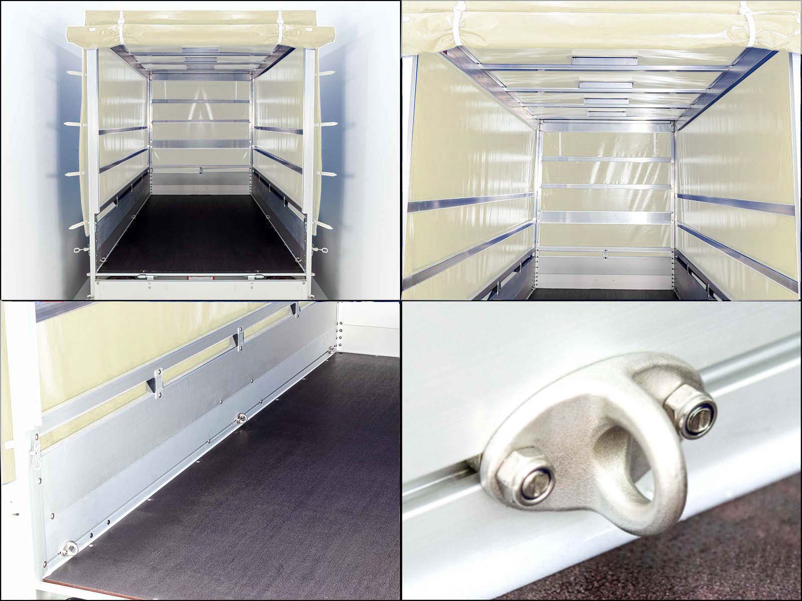 Anhänger mit Plane 150x300cm 2600kg | Typ 7.26 | Hochplane 180 cm – Elfenbein Beige-Neu – Bild 6