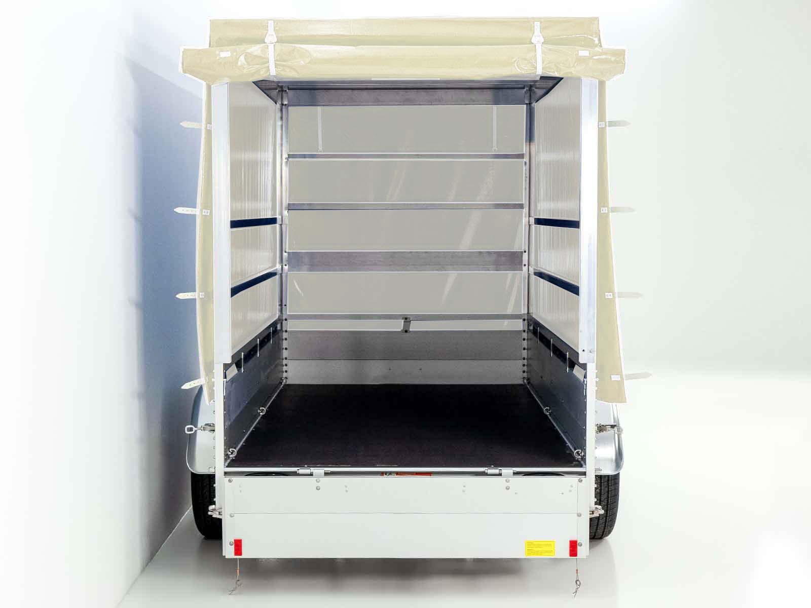 Anhänger mit Plane 150x300cm 2600kg | Typ 7.26 | Hochplane 180 cm – Elfenbein Beige-Neu – Bild 2