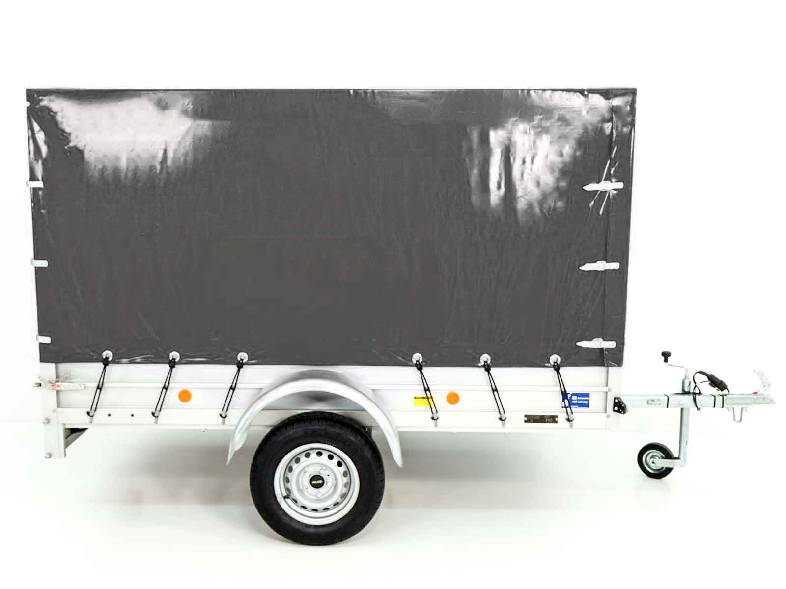 Anhänger mit Plane 125x250cm 750kg | Typ U4 | Hochplane 140 cm Profi | Anthrazit-Neu – Bild 3