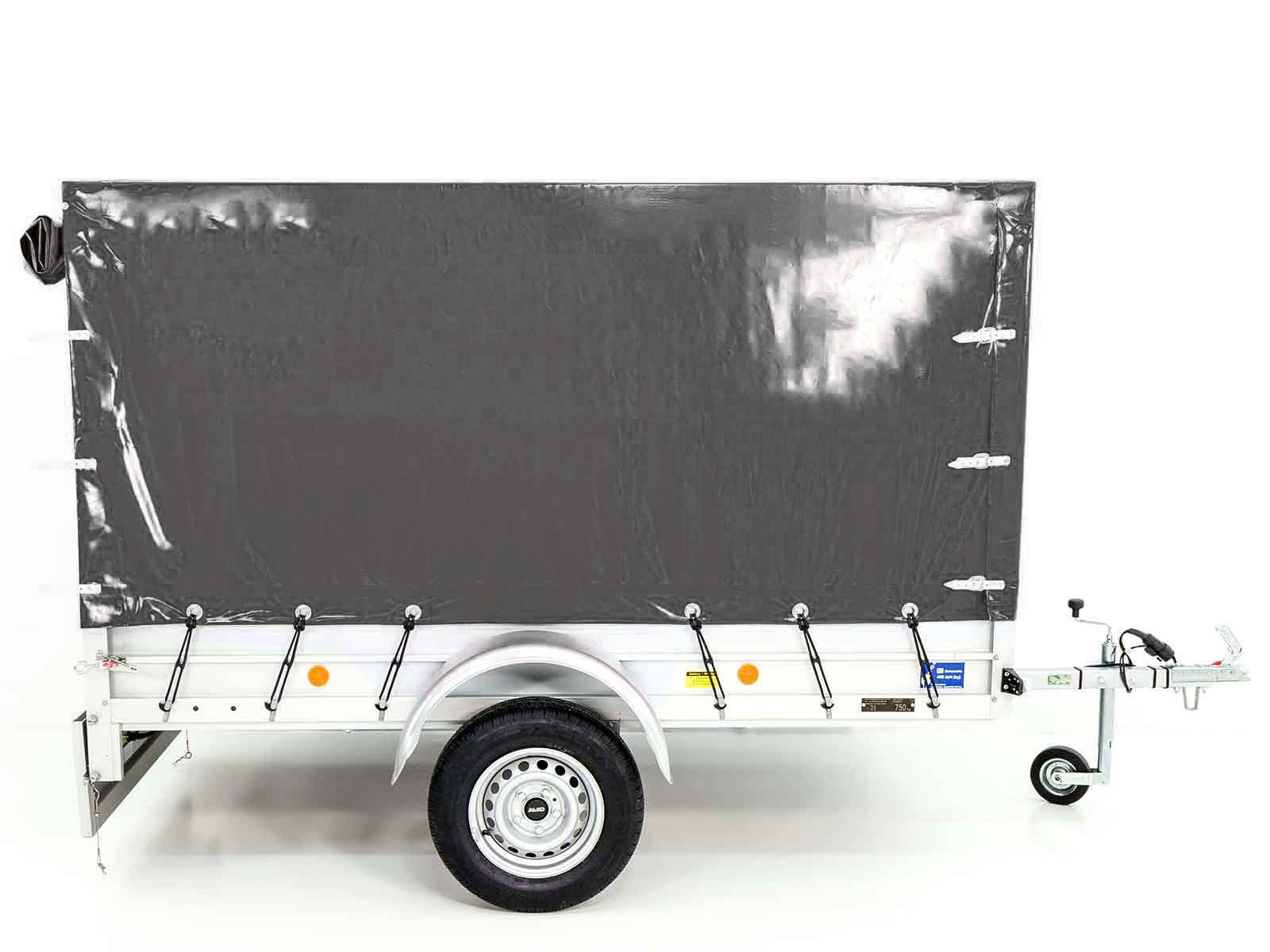 Anhänger mit Plane 125x250cm 750kg | Typ U4 | Hochplane 140 cm Profi | Anthrazit-Neu – Bild 5
