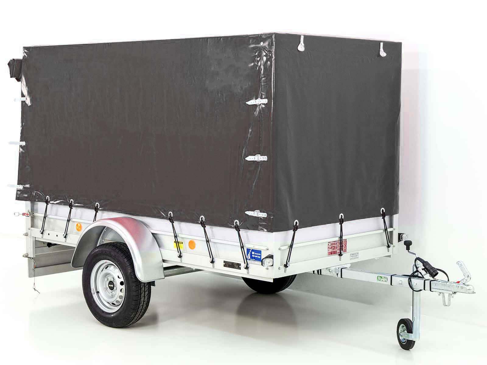 Anhänger mit Plane 125x250cm 750kg | Typ U4 | Hochplane 140 cm Profi | Anthrazit-Neu – Bild 6