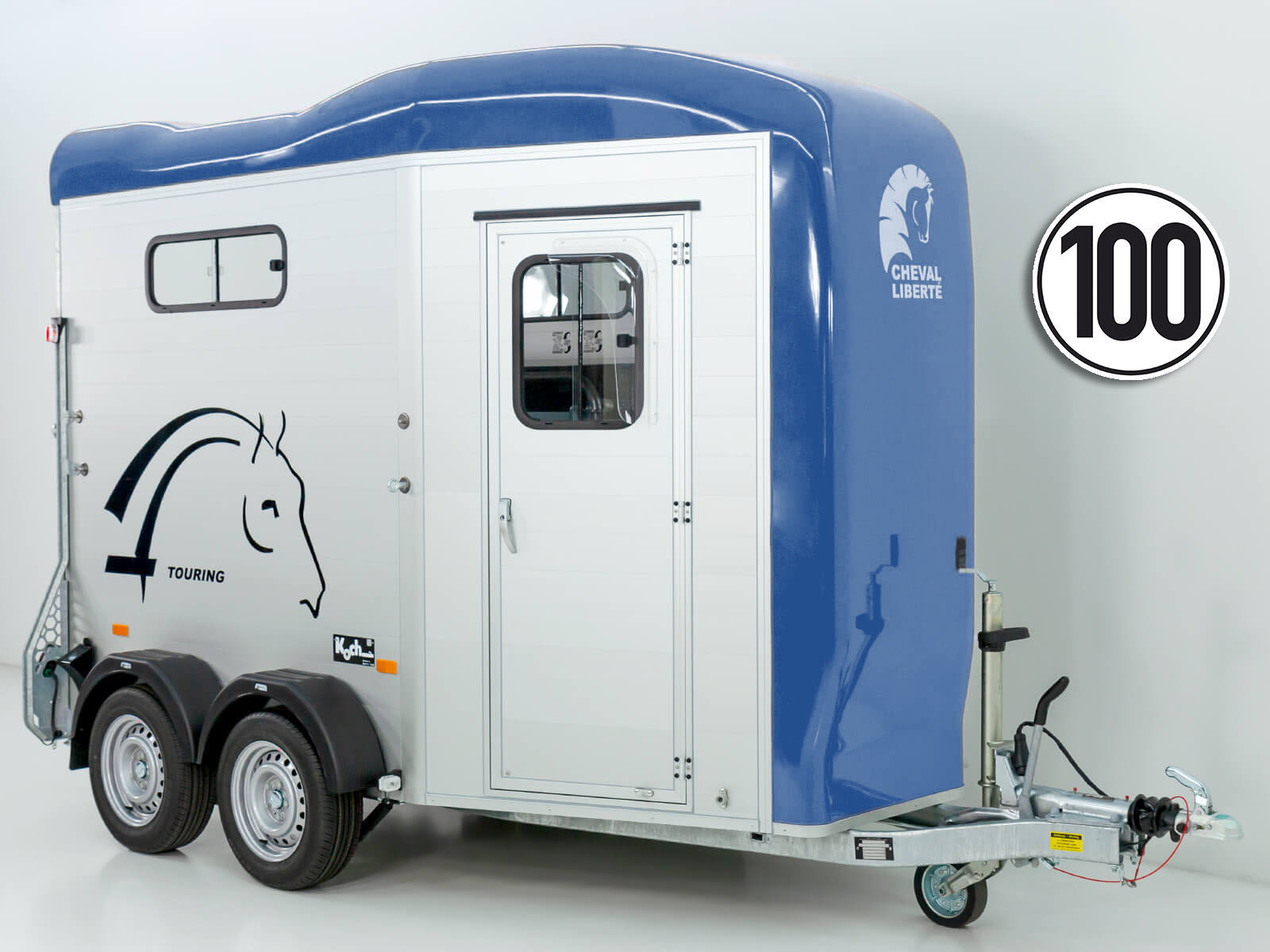 Cheval Liberte Pferdeanhänger Touring Jumping | Pullman-Fahrwerk | Sattelkammer | blau-Neu