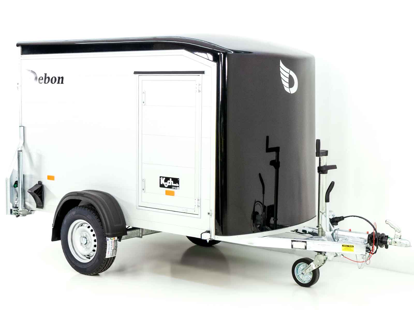 Debon Kofferanhänger Roadster Alu 255 125x255cm H:156cm | Schwarz-Neu – Bild 4