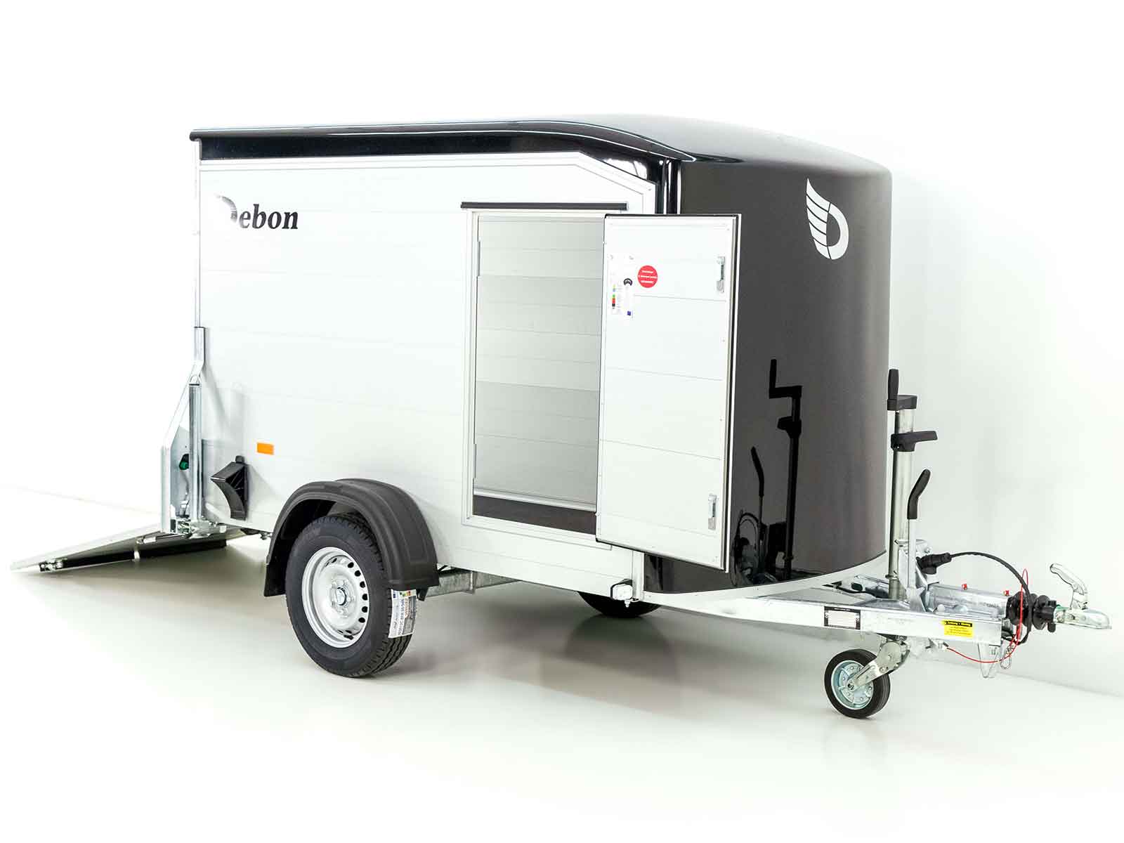 Debon Kofferanhänger Roadster Alu 255 125x255cm H:156cm | Schwarz-Neu – Bild 5