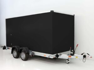 Vezeko Koffer-Absenkanhänger 167x400cm Höhe: 210cm 3,5t | Schwarz-Neu