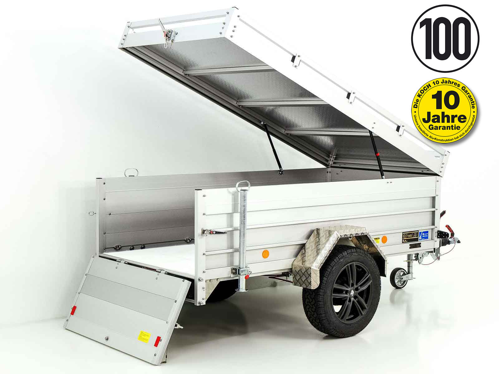 Deckelanhänger „CROSSLINE“ 125x250cm 1300kg | Höhe 65cm | Aluboden | Typ 4.13-Neu