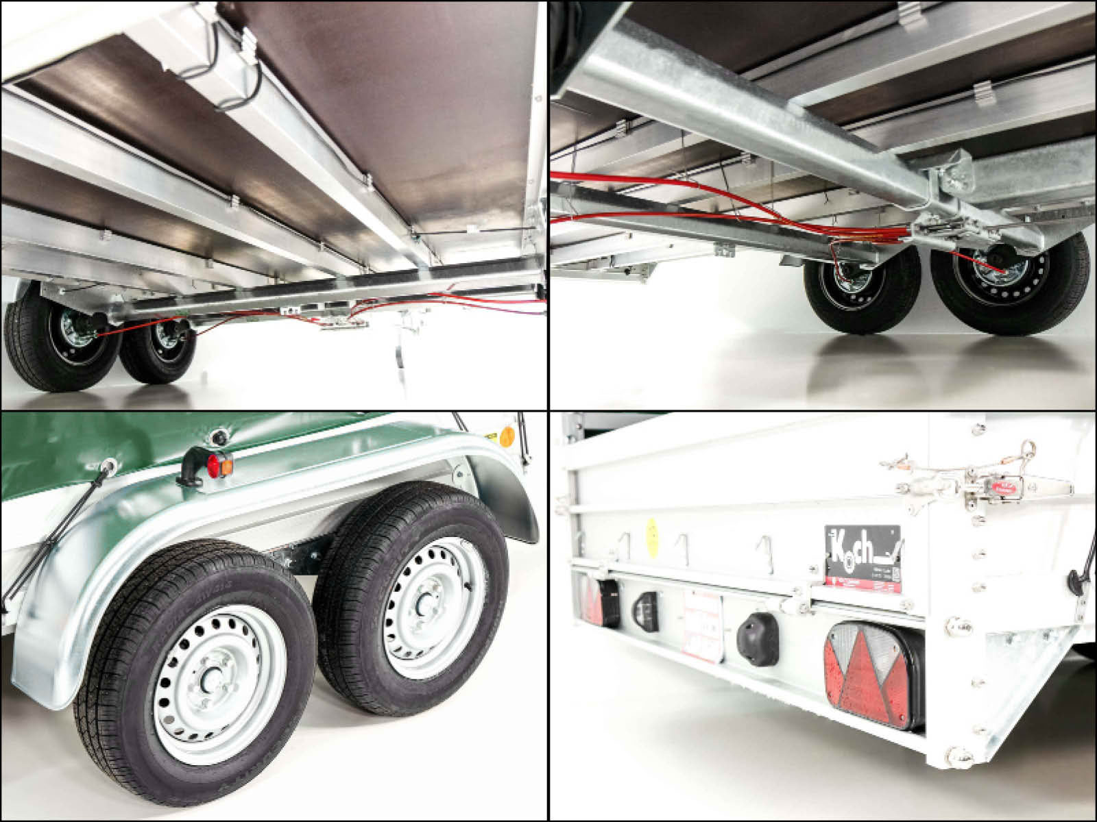 Anhänger mit Plane 185×400 cm 2600 kg | Typ 10.26 | Hochplane 200 cm – Grün-Neu – Bild 6