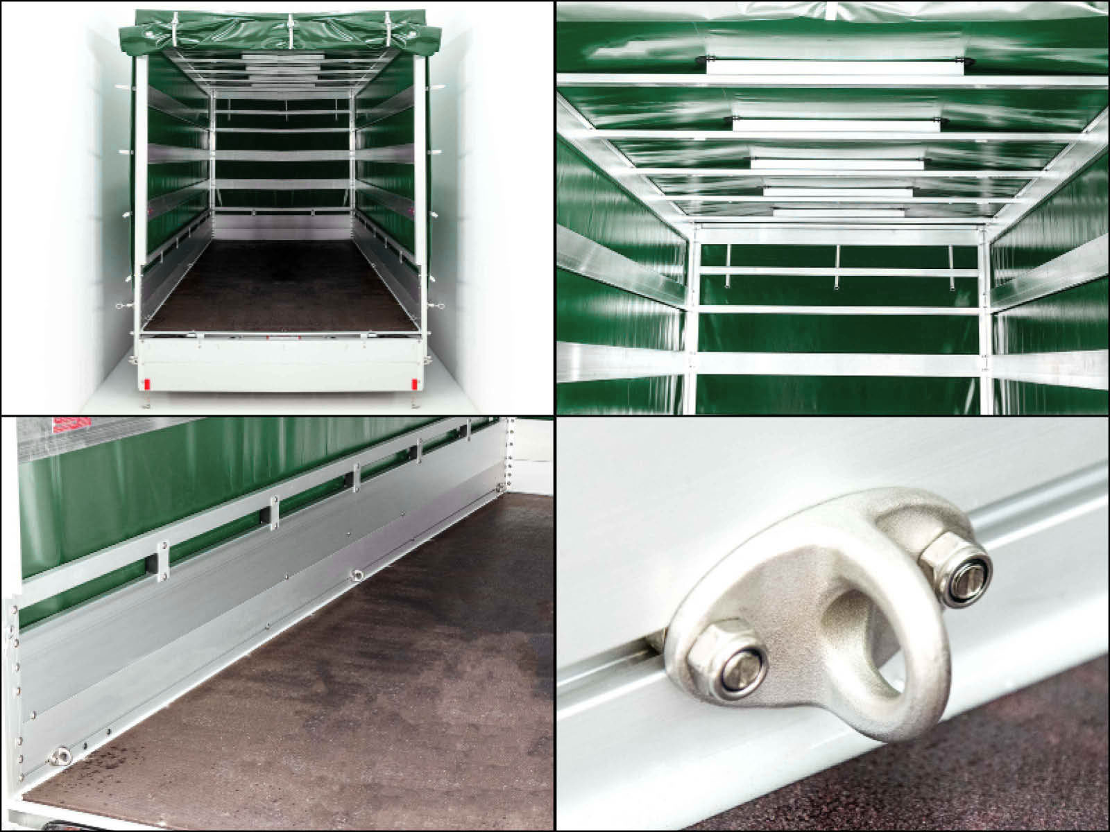 Anhänger mit Plane 185×400 cm 2600 kg | Typ 10.26 | Hochplane 200 cm – Grün-Neu – Bild 3