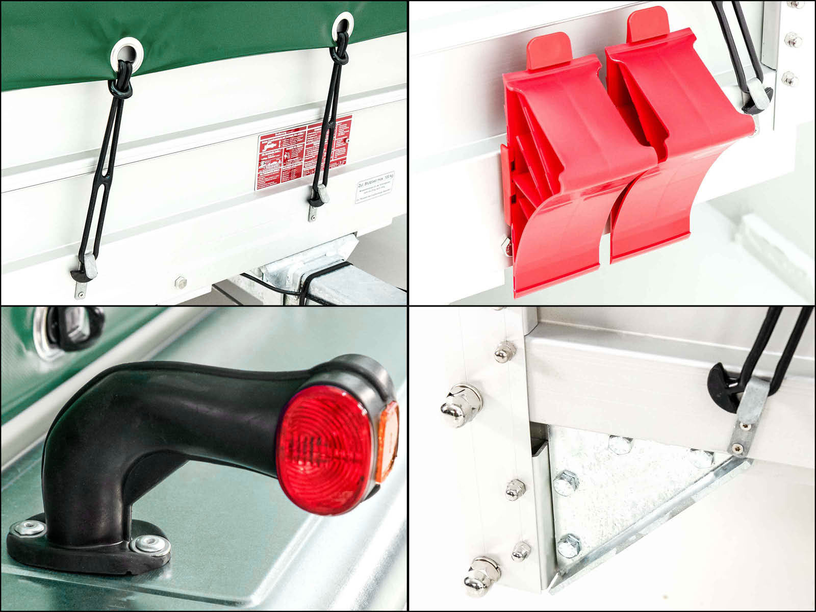 Anhänger mit Plane 185×400 cm 2600 kg | Typ 10.26 | Hochplane 200 cm – Grün-Neu – Bild 5