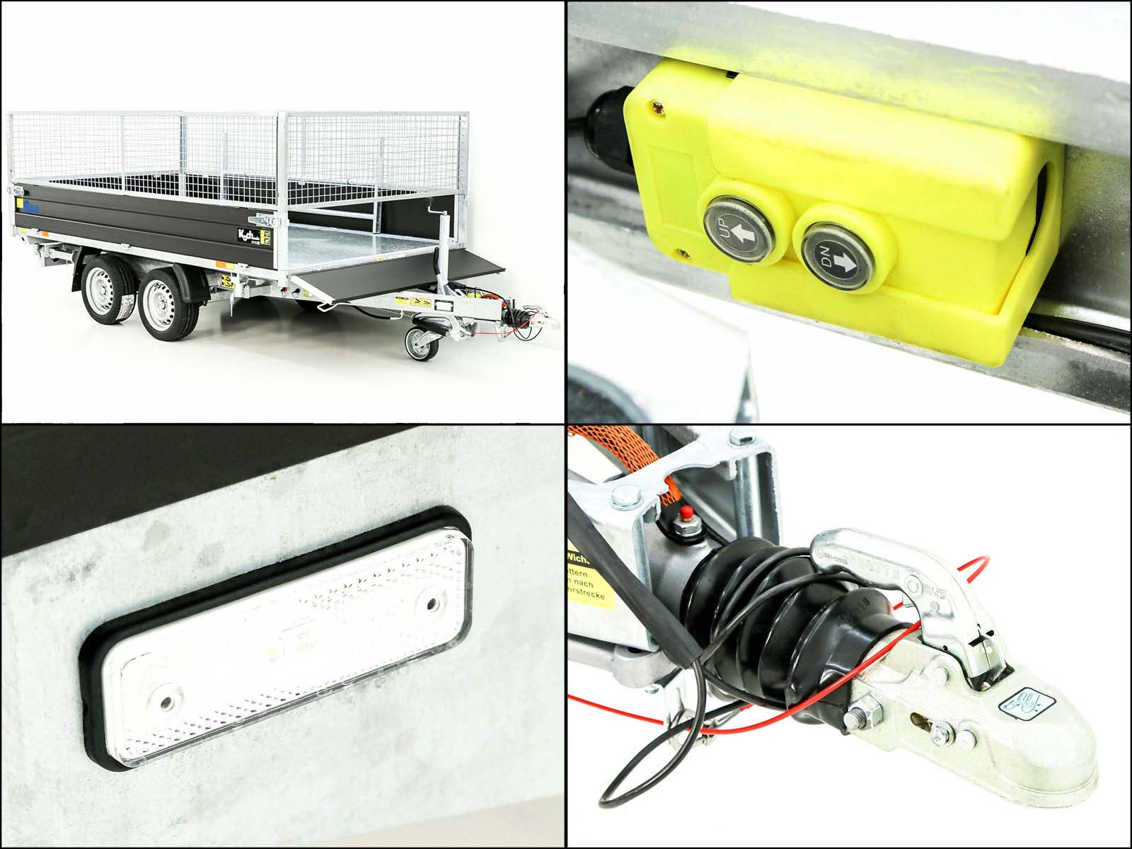 Debon Dreiseitenkipper 180×324 3,5t | Black Edition | Gitter | Rampen | Stützen-Neu – Bild 3