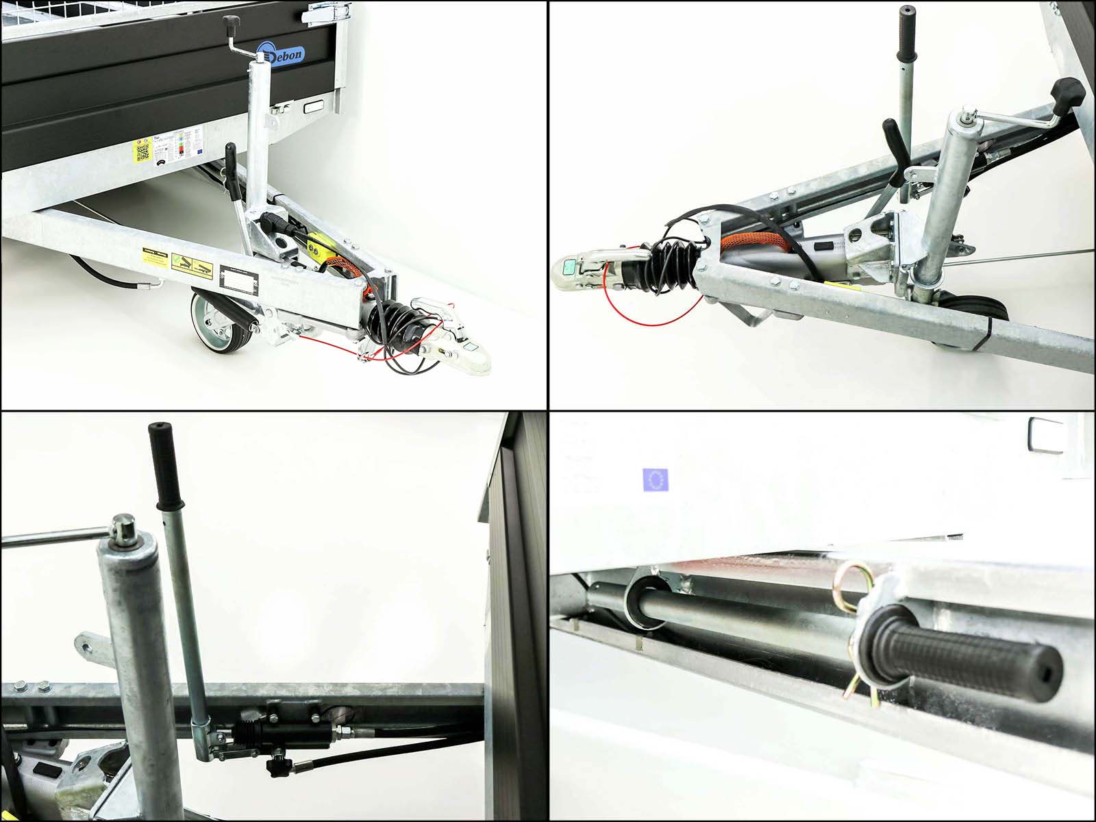 Debon Dreiseitenkipper 180×324 3,5t | Black Edition | Gitter | Rampen | Stützen-Neu – Bild 4