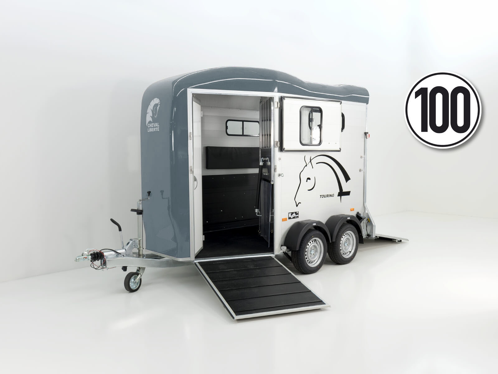 Cheval Liberte Pferdeanhänger Touring Country | Sattelkammer | Frontausstieg | grau-Neu