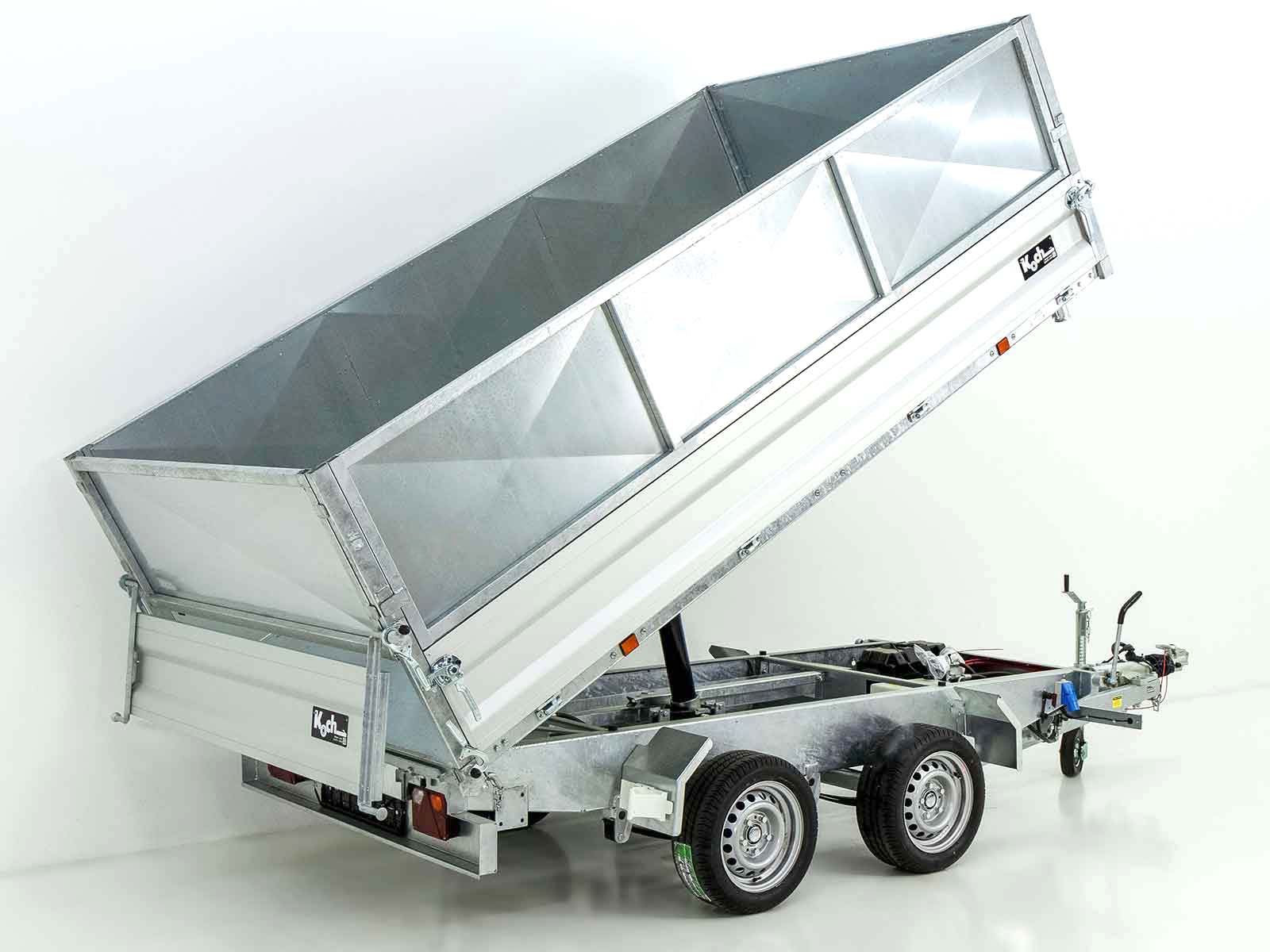 Variant Dreiseitenkipper VDK 168×320 3,0t | E-Pumpe | Stahlbordwandaufsatz 60 cm-Neu