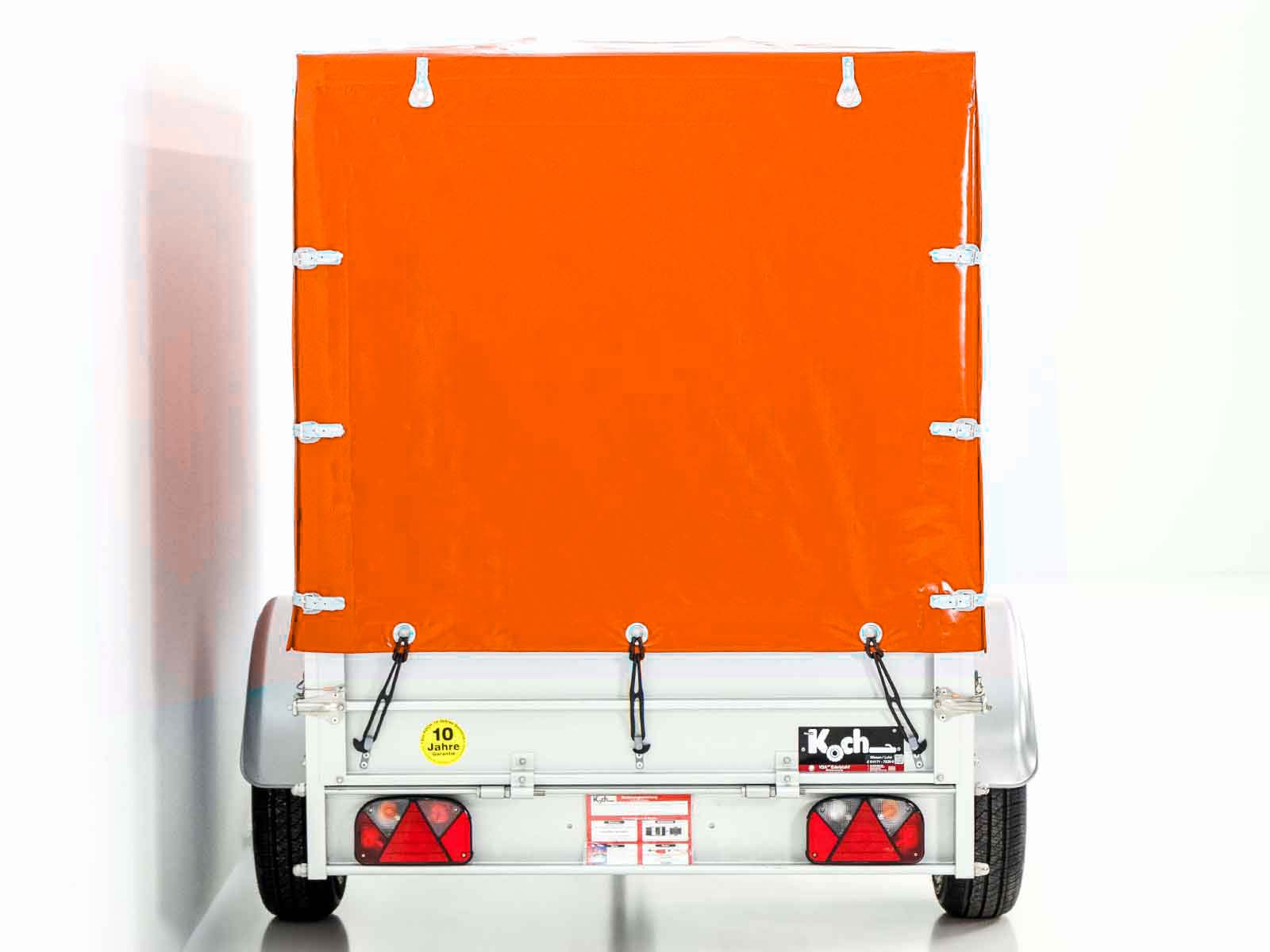 Anhänger mit Plane 125x250cm 750kg | Typ U4 | Hochplane 140 cm Profi | Orange-Neu – Bild 6