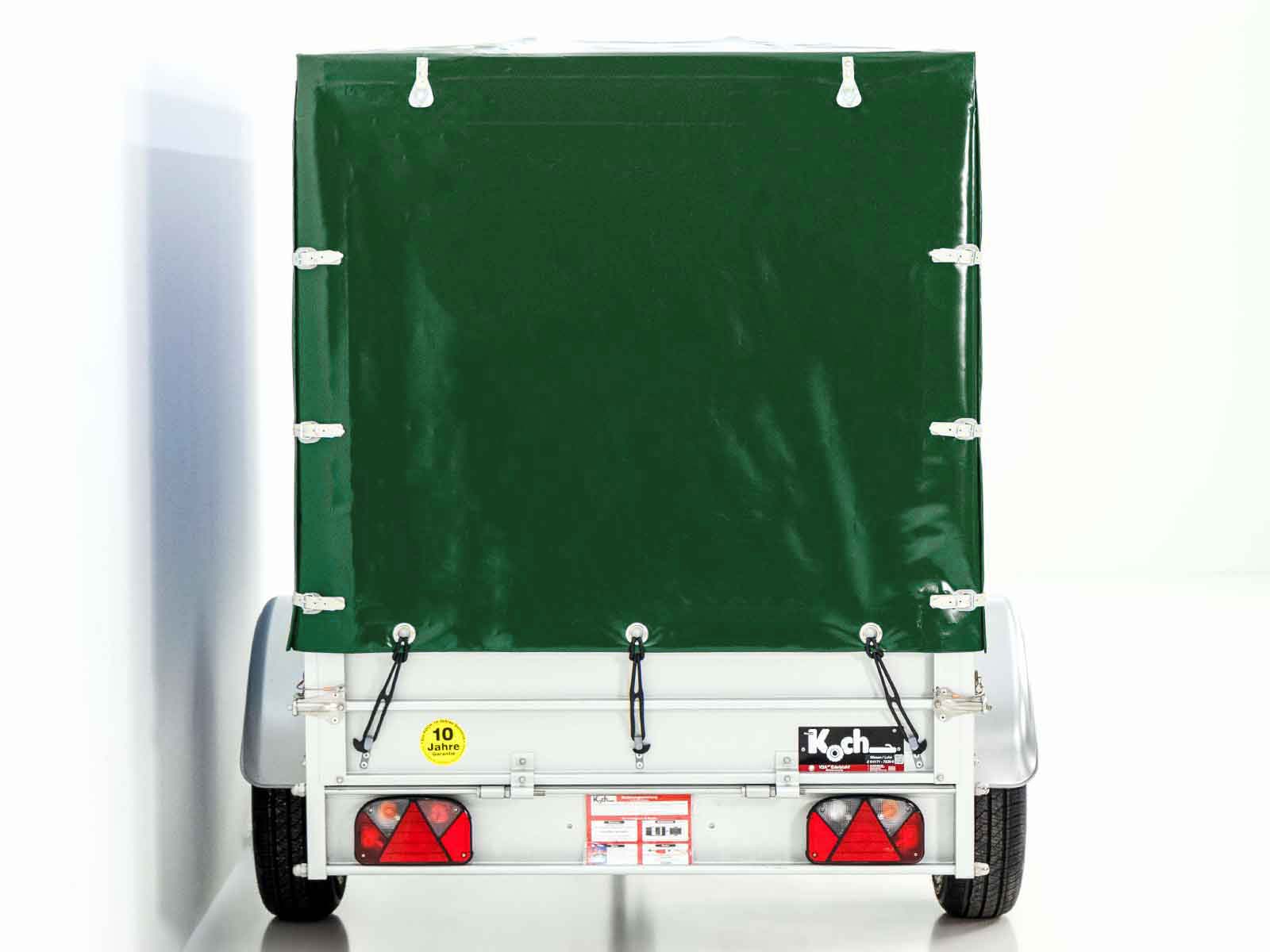 Anhänger mit Plane 125x250cm 750kg | Typ U4 | Hochplane 140 cm Profi | Grün-Neu – Bild 3