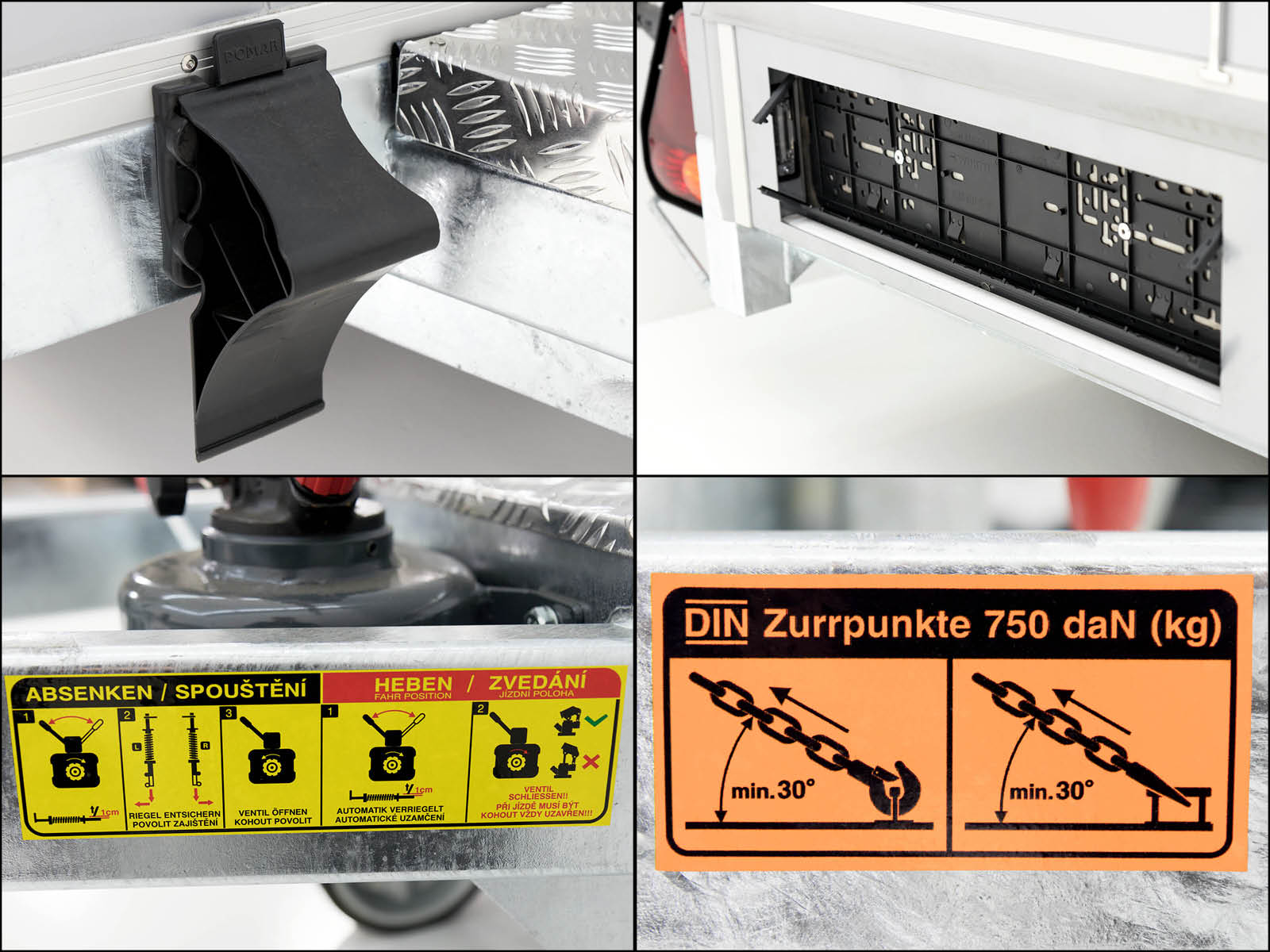 Vezeko Koffer-Absenkanhänger 167x400cm Höhe: 190cm 3,5t | Silber-Neu – Bild 3