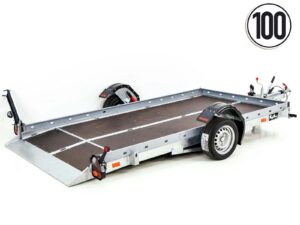 Vezeko Absenkanhänger 180x347cm 1,5t | Lochblech Seitenwände-Neu