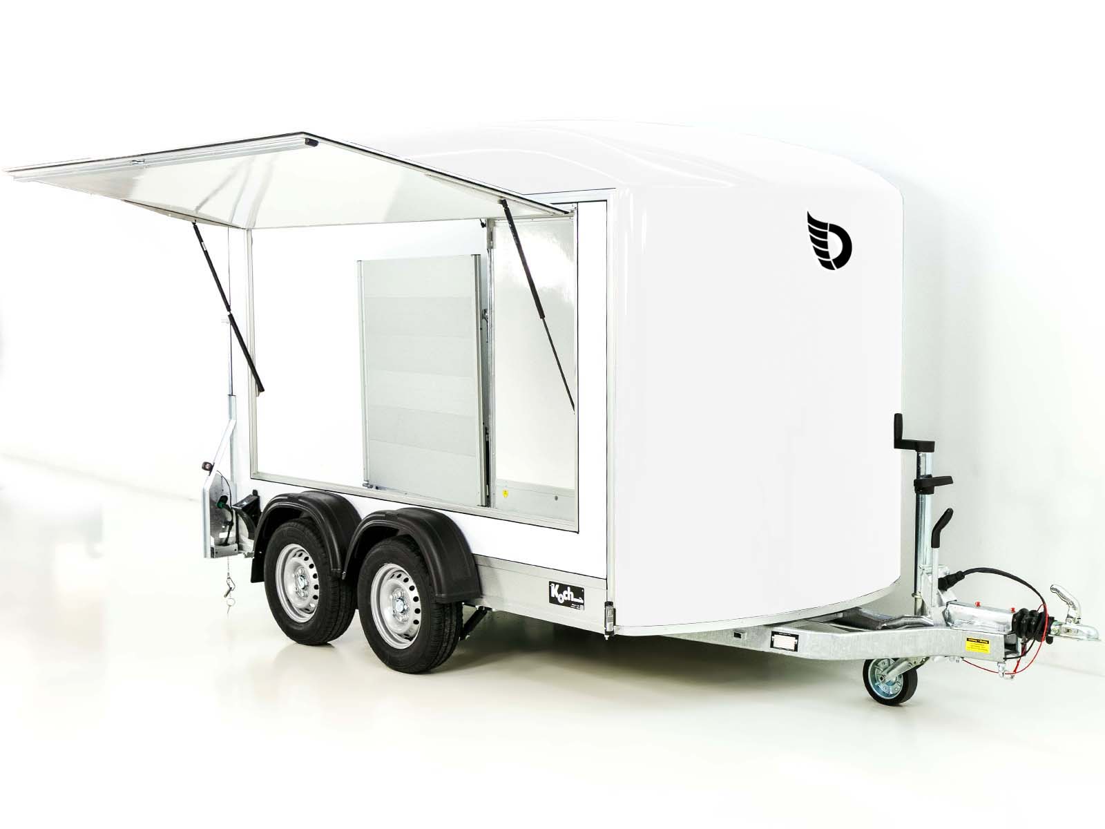 Debon Kofferanhänger C500 Sandwich 164x300cm H:200cm 2,0t | Alu | Polybug | Tür | Weiß-Neu – Bild 3