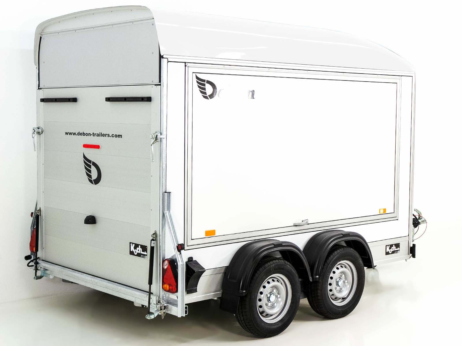 Debon Kofferanhänger C500 Sandwich 164x300cm H:200cm 2,0t | Alu | Polybug | Tür | Weiß-Neu – Bild 4