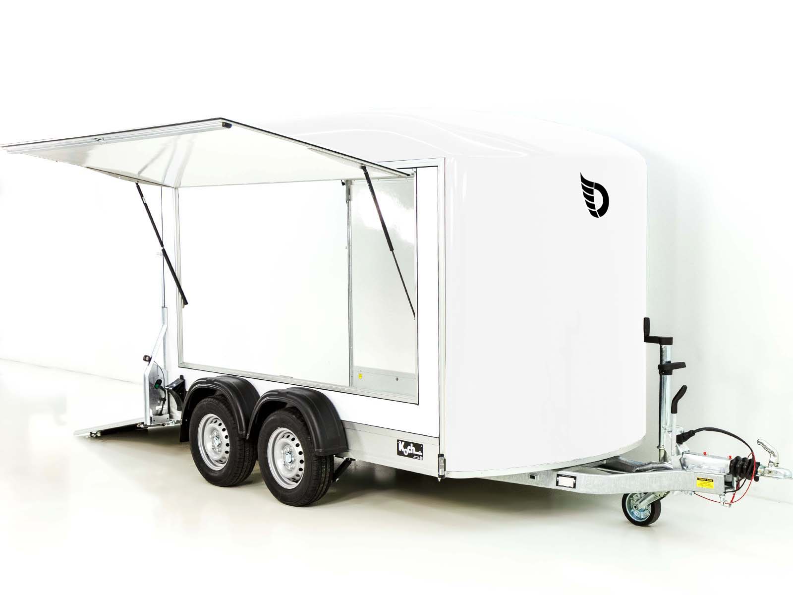 Debon Kofferanhänger C500 Sandwich 164x300cm H:200cm 2,0t | Alu | Polybug | Tür | Weiß-Neu – Bild 6