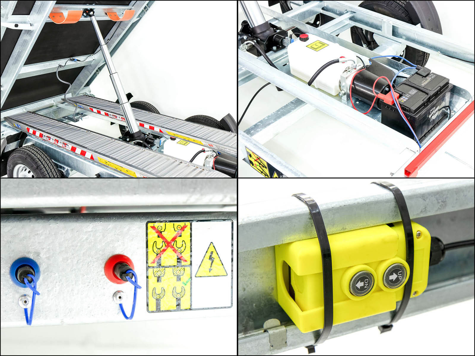 Debon Dreiseitenkipper 180×306 2,6t | E-Pumpe | Rampen | Stützen-Neu – Bild 6
