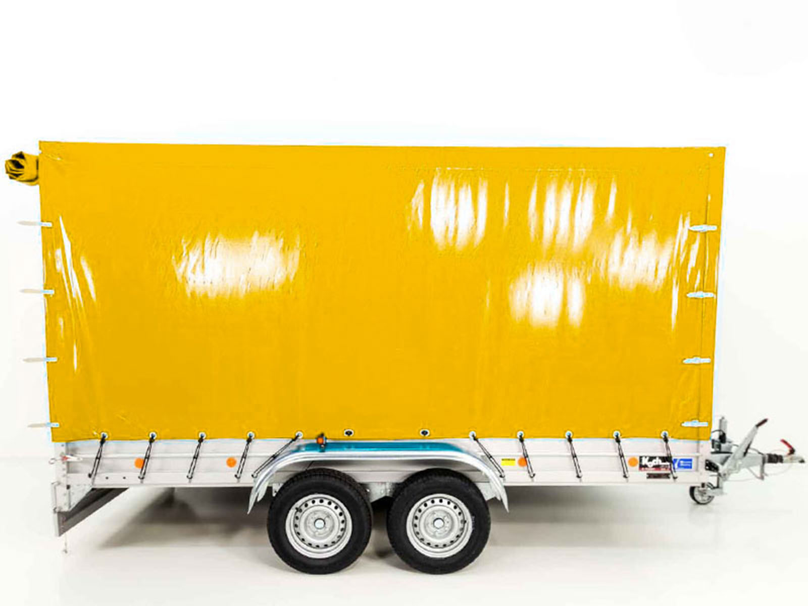 Anhänger mit Plane 185×400 cm 2600 kg | Typ 10.26 | Hochplane 200 cm – Gelb-Neu – Bild 4