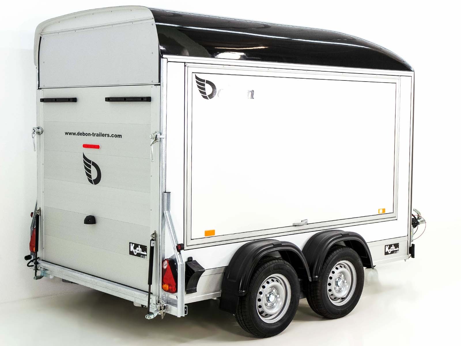Debon Kofferanhänger C500 Sandwich 164x300cm H:200cm 2,0t | Alu | Polybug | Tür | Schwarz-Neu – Bild 5