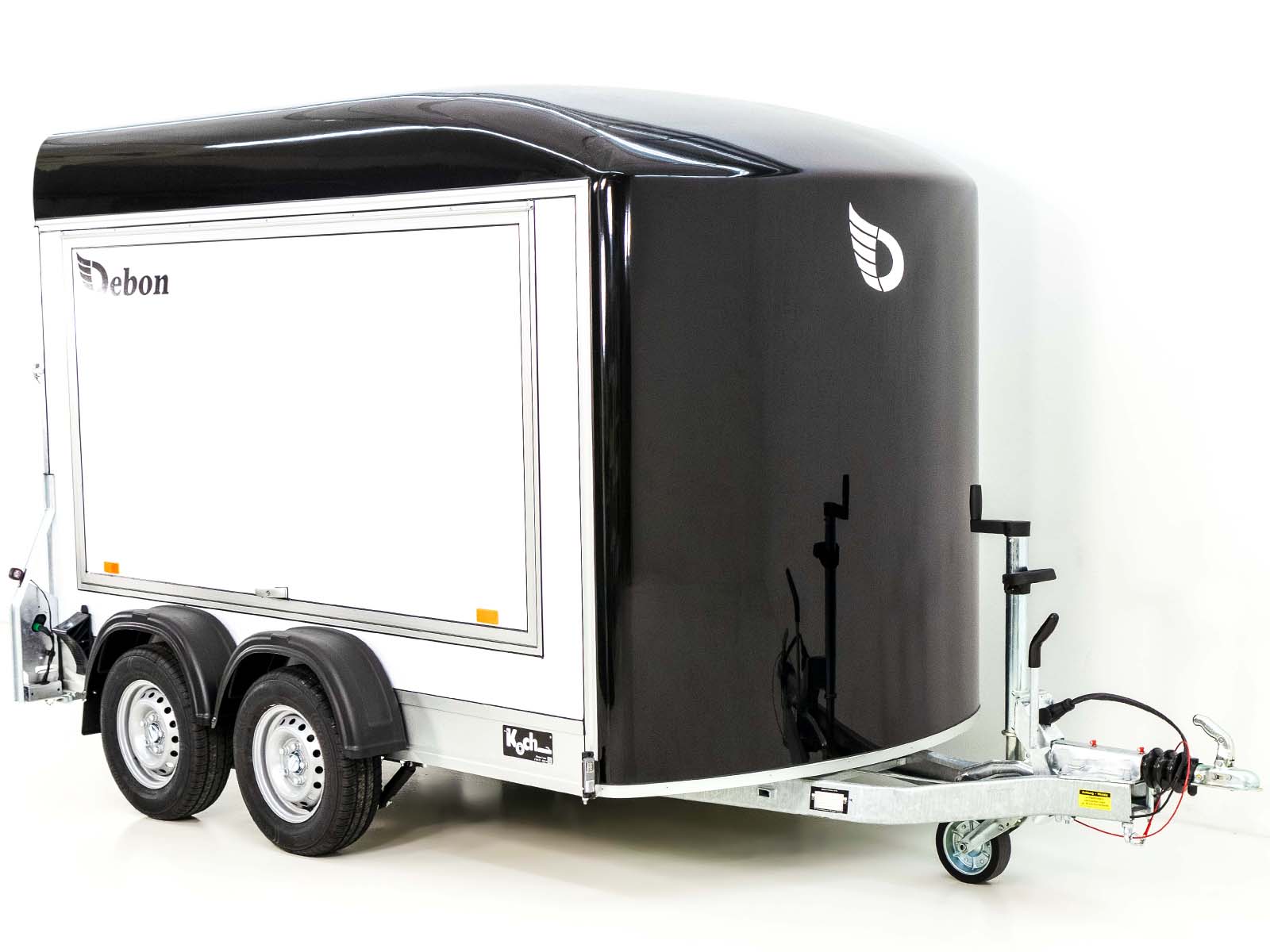 Debon Kofferanhänger C500 Sandwich 164x300cm H:200cm 2,0t | Alu | Polybug | Tür | Schwarz-Neu – Bild 3
